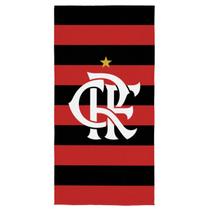 Toalha Banho Lepper Aveludada Transfer Flamengo 70 cm x 1,40 m