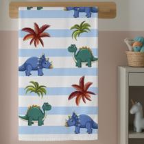 Toalha Banho Menina e Menino Estampa Dinossauro Infantil Desenho Divertido Algodão Confortável Toalha Banho Menina e Menino Estampa Dinossauro Infantil Desenho Divertido Algodão Confortável
