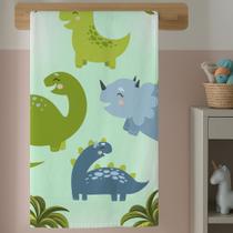 Toalha Banho Menina e Menino Estampa Dinossauro Infantil Desenho Divertido Algodão Confortável Toalha Banho Menina e Menino Estampa Dinossauro Infantil Desenho Divertido Algodão Confortável