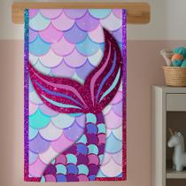 Toalha Banho Menina Estampa Sereia Cauda Mágica Algodão Macia Alta Qualidade Toalha Banho Menina Estampa Sereia Cauda Mágica Algodão Macia Alta Qualidade