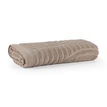Toalha Banho Ondas 100% Algodão Gigante Macia Premium Otima Absorção Cor Amendoa