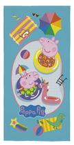 Toalha Banho Peppa Pig 140x70cm Aveludada Oficial Lepper