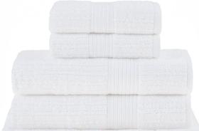 Toalha Banho/Rosto 4 Pçs Fio Penteado Buddemeyer Branco