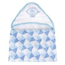 Toalha Banho Soft Minasrey Bordada Muito Mimo com Capuz Azul