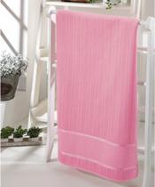 Toalha banho velour para bordar bella liso Rosa Escuro 70x140 cm