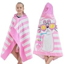 Toalha Bavilk Kids com capuz 127x76cm de algodão, animal de desenho animado