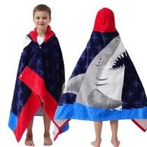 Toalha Bavilk Kids com capuz, desenho animado de algodão 127x76cm