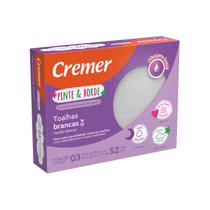 Toalha Branca Cremer Pinte E Borde 100 Algodao 1,20m X 70cm Toalha Branca Cremer Pinte E Borde 100 Algodao 1,20m X 70cm