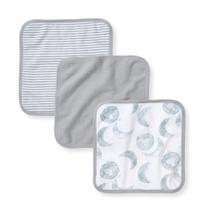 Toalha Burt's Bees Baby Algodão Orgânico 23x23 cm Kit com 3 Toalha Burt's Bees Baby Algodão Orgânico 23x23 cm Kit com 3