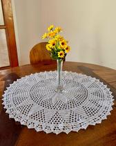 Toalha Centro De Mesa Mandala P Lisa 60cm Crochê Artesanal