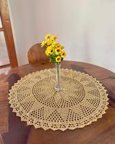 Toalha Centro De Mesa Mandala P Lisa 60cm Crochê Artesanal Toalha Centro De Mesa Mandala P Lisa 60cm Crochê Artesanal