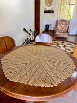 Toalha Centro De Mesa Mosaico 90cm Crochê Artesanal