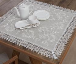 Toalha Centro de Mesa Rendado Singapura 85x85cm Jolitex