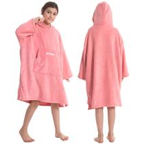 Toalha Changing Robe Hiturbo Kids Soft Plush 5-12 anos rosa