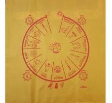 Toalha Cigana Para Altar, Taro E Jogos 70x70 Cm Amarela