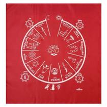 Toalha Cigana Para Altar, Taro E Jogos 70x70 Cm Vermelha