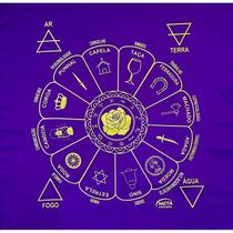 Toalha Cigana Silk Tecido Jogo Cartas Tarot 70X70Cm Toalha Cigana Silk Tecido Jogo Cartas Tarot 70X70Cm