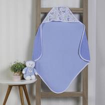 TOALHA COM CAPUZ 70cm x 70cm DINO AZUL - Bene Casa TOALHA COM CAPUZ 70cm x 70cm DINO AZUL - Bene Casa