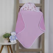 TOALHA COM CAPUZ 70cm x 70cm PASSARO ROSA - Bene Casa TOALHA COM CAPUZ 70cm x 70cm PASSARO ROSA - Bene Casa