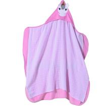 Toalha Com Capuz Aplique E Forro Em Fralda Toque Suave