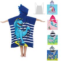 Toalha com capuz Athaelay Dinosaur Beach para crianças de 3 a 10 anos Toalha com capuz Athaelay Dinosaur Beach para crianças de 3 a 10 anos