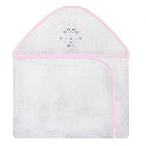 Toalha com Capuz Bordado - Nuvem Rosa Toalha com Capuz Bordado - Nuvem Rosa