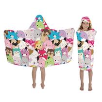 Toalha com capuz Franco Squishmallows para banheira/piscina/praia para crianças