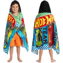 Toalha com Capuz Hot Wheels de Algodão para Meninos 2-6 Anos Toalha com Capuz Hot Wheels de Algodão para Meninos 2-6 Anos