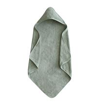 Toalha com capuz mushie Baby Organic Cotton Moss