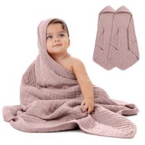 Toalha com Capuz para Bebê 2 Unidades Comfy Cubs 81x81cm Algodão 6 Camadas Toalha com Capuz para Bebê 2 Unidades Comfy Cubs 81x81cm Algodão 6 Camadas