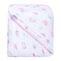 Toalha com capuz soft estampa arco iris nuvem Toalha com capuz soft estampa arco iris nuvem