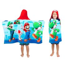 Toalha com capuz Super Mario Soft Cotton Terry Kids 3-7 anos Toalha com capuz Super Mario Soft Cotton Terry Kids 3-7 anos
