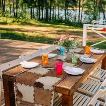 Toalha Corredor De Mesa tecido Cowboy Sintetico 1,82 X 33 Casa e Decoração Cozinha Jardim