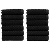 Toalha COTTON CRAFT Euro Spa Waffle 12x12 cm preta, conjunto 12 Toalha COTTON CRAFT Euro Spa Waffle 12x12 cm preta, conjunto 12