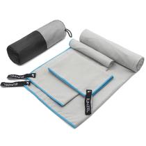Toalha de acampamento Eunzel Quick Dry Microfiber, tamanho 3, 1 pacote, cinza Toalha de acampamento Eunzel Quick Dry Microfiber, tamanho 3, 1 pacote, cinza