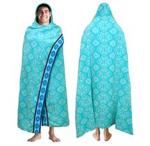 Toalha de algodão artesanal com capuz de tamanho grande 147x173 cm, macia, 100% algodão