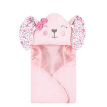 Toalha de algodão com capuz Hudson Baby Floral Bunny 76x76cm Toalha de algodão com capuz Hudson Baby Floral Bunny 76x76cm
