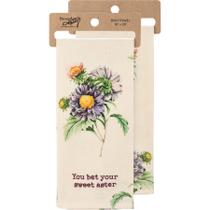 Toalha de algodão e linho Primitives by Kathy You Bet Your Sweet Aster 46x71cm