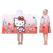 Toalha de algodão macio Franco Kids Hello Kitty com capuz