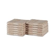 Toalha de algodão orgânico resistente ao desbotamento Amazon Basics 12x12cm Toalha de algodão orgânico resistente ao desbotamento Amazon Basics 12x12cm