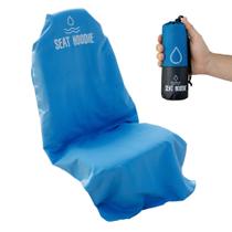 Toalha de assento de carro, capuz, capa portátil de microfibra azul