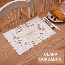 Toalha de Bandeja Bordado 30cm x 45cm - BF - Clara Bordados