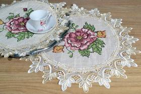 Toalha de Bandeja Redonda Rose Flower - Arte & Tear