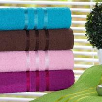 Toalha de Banho 3 Barras Felpuda Macia 100% algodão