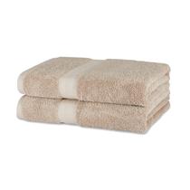 Toalha de banho Amazon Basics, algodão orgânico resistente ao desbotamento, pacote com 2 unidades