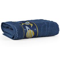 Toalha de Banho Avulsa Minimi Infantil 100% Algodão - 1,15m x 75cm - Galáxia - Azul Marinho Toalha de Banho Avulsa Minimi Infantil 100% Algodão - 1,15m x 75cm - Galáxia - Azul Marinho