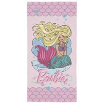 Toalha de Banho Barbie Rosa 70x140 Criança Infantil Aveludada Macia Absorvente Lepper