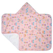 TOALHA DE BANHO BEBE C/ CAPUZ BUBLIM C/FORRO PETIT cor: urso espaço marrom