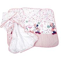 Toalha De Banho Bebê C/capuz E Forro De Fralda Minnie Mickey Disney