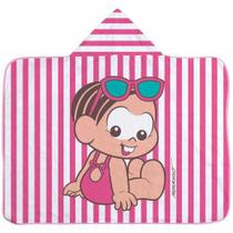 Toalha De Banho Bebe C Capuz Estampada Turma Da Monica Rosa Atacado